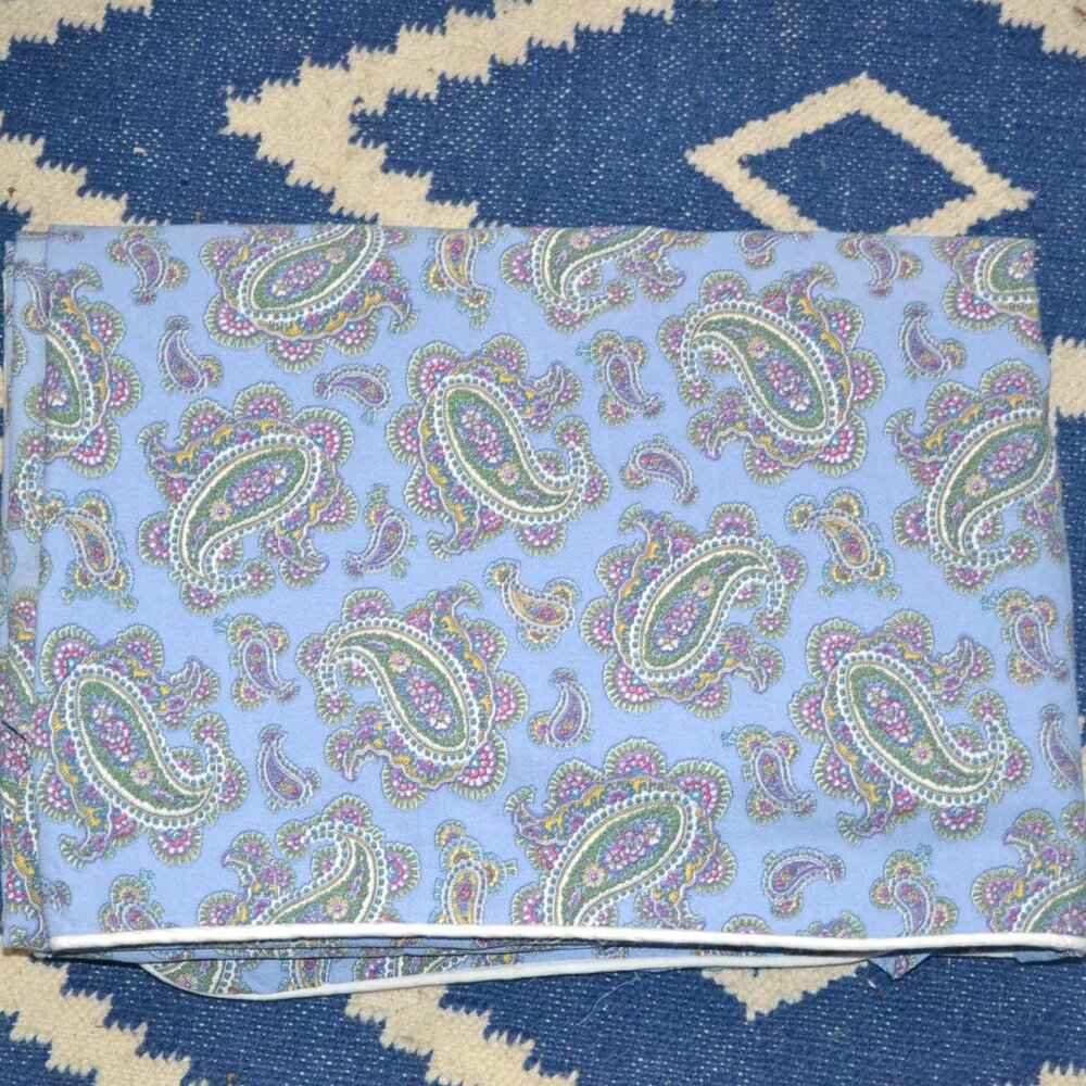 RALPH LAUREN Studio Paisley Oceanside Blue Duvet Cover 100% Cotton TWIN
